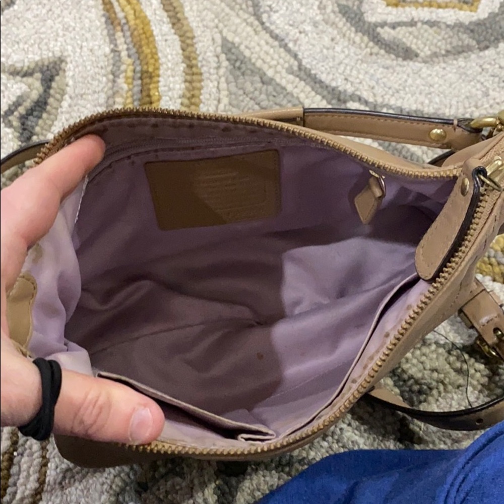 💕 Coach Kirsten tan med leather shoulder bag 💕 - Picture 12 of 16